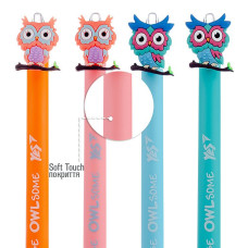 Ручка масляна автомат "Yes" /412007/ "Cute owl" 0,7 мм, синя (36/1296)