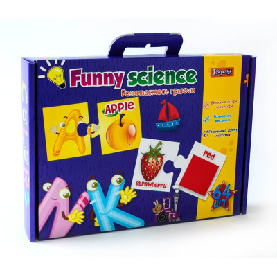 Пазли розвиваючі "1В" /953058/ "Funny science" "Англійський алфавіт" (1/9)