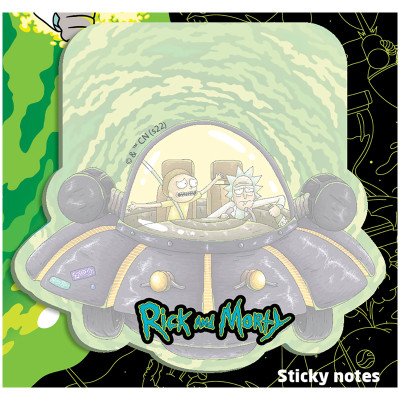 Папір з клейким шаром 70*70 мм "Kite" /RM23-298-1/ 50арк "Rick and Morty" (1/24/576)