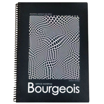 Зошит А4/80 "Bourgeois" /N9630/ Пласт.обкл., спіраль, вн.блок 60г, # (1/60)