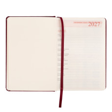Щоденник діловий А5 Дат.2027 "Leo Planner" /252757/ "Vector", твердий, бордовий, 368 стор. (1/20)