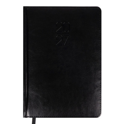 Щоденник діловий А5 Дат.2027 "Leo Planner" /252760/ "Vector", твердий, чорний, 368 стор. (1/20)