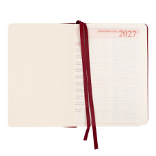 Щоденник діловий А5 Дат.2027 "Leo Planner" /252748/ "Persona", твердий, бордовий, 368 стор. (1/20)