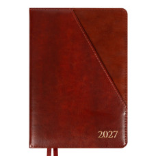 Щоденник діловий А5 Дат.2027 "Leo Planner" /252756/ "Whisky", твердий, коричневий, 368 стор. (1/20)