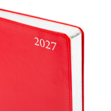 Щоденник діловий А5 Дат.2027 "Leo Planner" /252731/ "Aldento", інтегральний, червоний, 368 стор. (1/20)