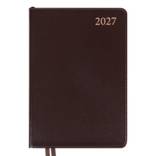 Щоденник діловий А5 Дат.2027 "Leo Planner" /252733/ "Aldento", інтегральний, темно-коричневий, 368 стор. (1/20)