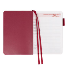 Щоденник діловий А5 Дат.2027 "Leo Planner" /252728/ "Binario", м'який, бордовий, 368 стор. (1/20)