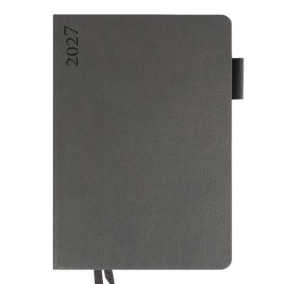 Щоденник діловий А5 Дат.2027 "Leo Planner" /252726/ "Binario", м'який, графіт, 368 стор. (1/20)