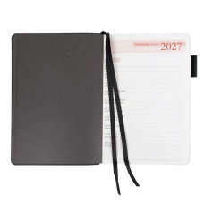 Щоденник діловий А5 Дат.2027 "Leo Planner" /252726/ "Binario", м'який, графіт, 368 стор. (1/20)