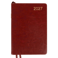 Щоденник діловий А5 Дат.2027 "Leo Planner" /252753/ "City", твердий, коричневий, 368 стор. (1/20)