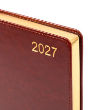 Щоденник діловий А5 Дат.2027 "Leo Planner" /252753/ "City", твердий, коричневий, 368 стор. (1/20)