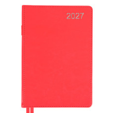 Щоденник діловий А5 Дат.2027 "Leo Planner" /252751/ "City", твердий, червоний, 368 стор. (1/20)