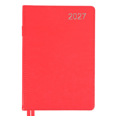 Щоденник діловий А5 Дат.2027 "Leo Planner" /252751/ "City", твердий, червоний, 368 стор. (1/20)