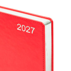 Щоденник діловий А5 Дат.2027 "Leo Planner" /252751/ "City", твердий, червоний, 368 стор. (1/20)