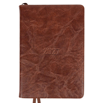 Щоденник діловий А5 Дат.2027 "Leo Planner" /252723/ "Status", твердий, коричневий, 368 стор. (1/20)