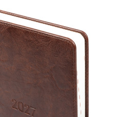 Щоденник діловий А5 Дат.2027 "Leo Planner" /252723/ "Status", твердий, коричневий, 368 стор. (1/20)