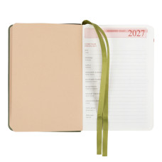 Щоденник діловий А6 Дат.2027 "Leo Planner" /252736/ "Prime", м'який, оливковий, 352 стор. (1/40)