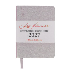 Щоденник діловий А6 Дат.2027 "Leo Planner" /252792/  "Binario", м'який, ліловий хамелеон,  352 стор. (1/40)