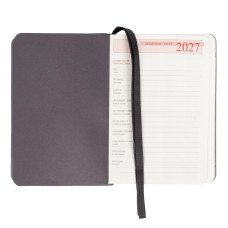 Щоденник діловий А6 Дат.2027 "Leo Planner" /252790/ "Botanic", м'який, сірий, 352 стор. (1/40)
