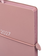 Щоденник діловий 12*20см Дат.2027 "Leo Planner" /252719/ "Glory", м'який, рожевий, 352 стор. (1/40)