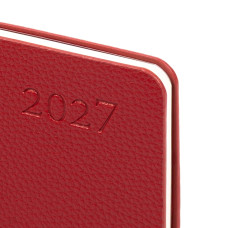 Щотижневик 10*17см Дат.2027 "Leo Planner" /252739/ "Binario", м'який, бордовий, 128 стор. (1/40)