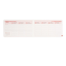 Щотижневик 10*17см Дат.2027 "Leo Planner" /252739/ "Binario", м'який, бордовий, 128 стор. (1/40)