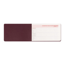 Щотижневик 10*17см Дат.2027 "Leo Planner" /252787/ "Clarity", м'який, винний, 128 стор. (1/40)