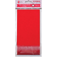 Заготовка для листівок "SANTI" /952296/ 10*20 см 5шт., червоний, 230г/м2 (1/100)