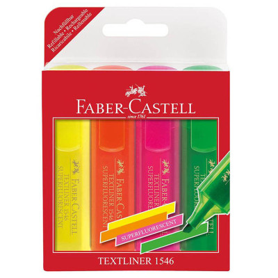 Набір маркерів "Faber-Castell" /154604/32578/254644/ 4ШТ TEXTLINER SUPERFLUOR. (1/5)