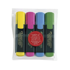 Набор маркер "Faber-Castell" /154804 /254844 / 4ШТ TEXTLINER НАБОР ЗЕЛ. КОР. (1)