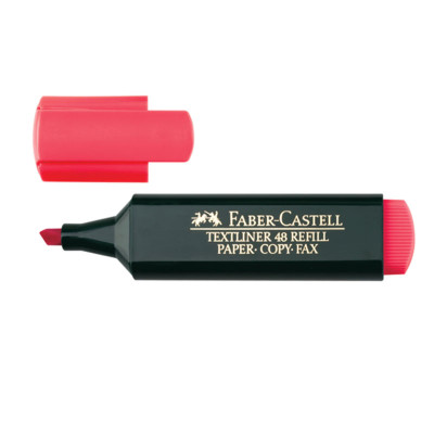Маркер "Faber-Castell" /154821/ TEXTLINER червоний, зел. корпус (без уп) (10)