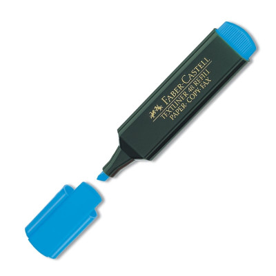 Маркер "Faber-Castell" /154851/ TEXTLINER блакитний, зел. корпус (10)