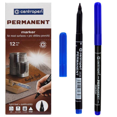 Маркер "Centropen" /2536/03/ перманентний, синій (12)