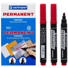Маркер "Centropen" /8576/02/ перманентний, 1-4,6мм, червоний (10)