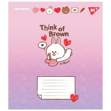 Зошит уч. "YES" 12арк.== /766948/ "Line Friends. Love letter" (25/500)