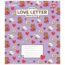 Зошит уч. "YES" 12арк.== /766948/ "Line Friends. Love letter" (25/500)