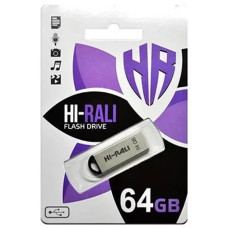 Флеш пам'ять "Hi-Rali" 64GB Fit серiя срібло