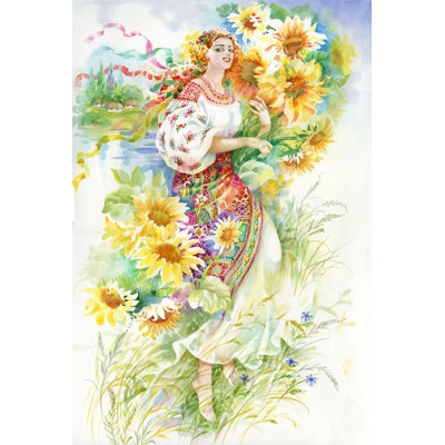 Алмазна мозаїка "Go to art" /189769/ "Полтавчанка" 21*25 см на картоні 5D