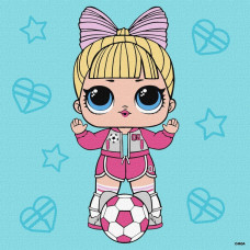 Картина за номерами "Ідейка" /KHO1319/ "LOL Surprise! Game on. Suite Princess" 25x25см