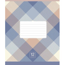 Зошит уч. "Школярик" 12арк.==/3345L/ "Plaid pattern" ВД-лак (нейт) (30/300)