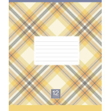 Зошит уч. "Школярик" 12арк.==/3345L/ "Plaid pattern" ВД-лак (нейт) (30/300)