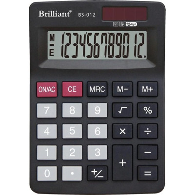 Калькулятор "Brilliant" /BS-012/ настол.12-разр.1пам.127*88*26мм