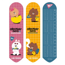 Закладка 2D "YES" /708137/ "Line Friends brown" (1/10/100)