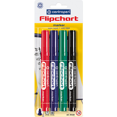 Набір маркер Flipchart 4 шт. Centropen 8550/04 (10)