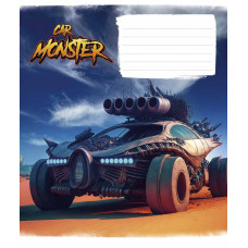 Зошит уч. "Школярик" 12арк.# /3243K/ "Monster cars" ВД-лак (хлопчик) (30/300)
