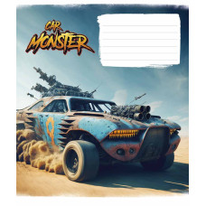 Зошит уч. "Школярик" 12арк.# /3243K/ "Monster cars" ВД-лак (хлопчик) (30/300)