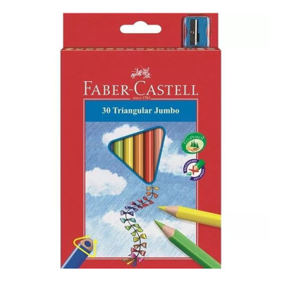 Олівці кольорові "Faber-Castell" 30 кол. /116530/ JUMBO тригранні (1/6)