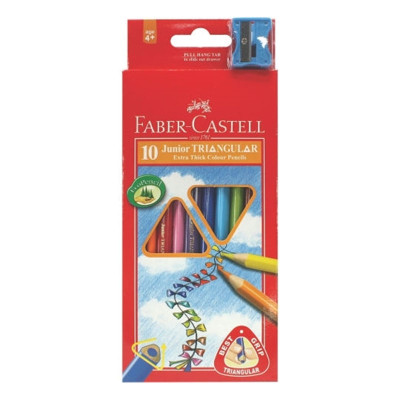 Олівці кольорові "Faber-Castell" 10 кол. /116510/ JUMBO тригранні (1/6)