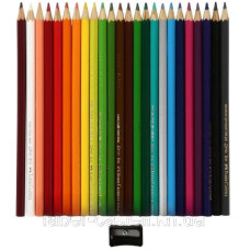 Олівці кольорові "Faber-Castell" 24 кол. /120124/ "ЗАМОК І ЛИЦАРІ" картон (1/4)
