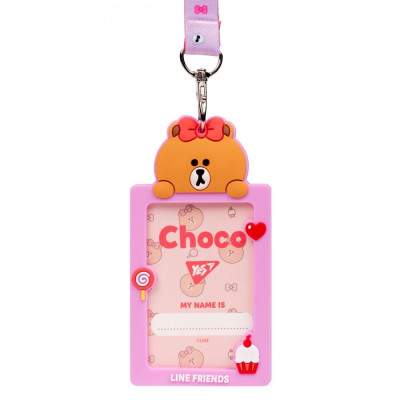 Бедж "YES " /940300/ силіконовий на стрічці "Line Friends. Choco" (1/24/288)